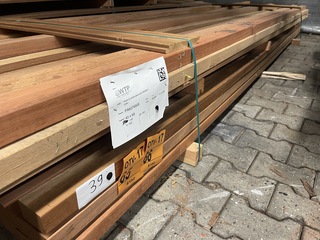 Ca. 39x Cupiuba regels geschaafd, 45x68mm, lengte 400cm